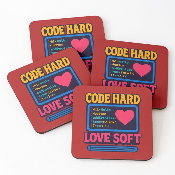 Item preview, Code Hard, Love Soft designed and sold by Neonyx2020.