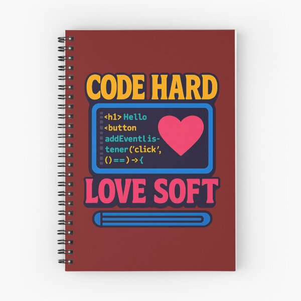 Item preview, Code Hard, Love Soft designed and sold by Neonyx2020.