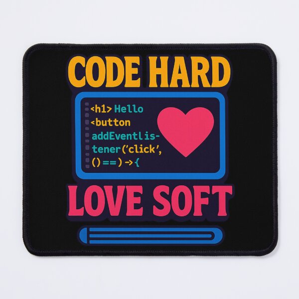Item preview, Code Hard, Love Soft designed and sold by Neonyx2020.