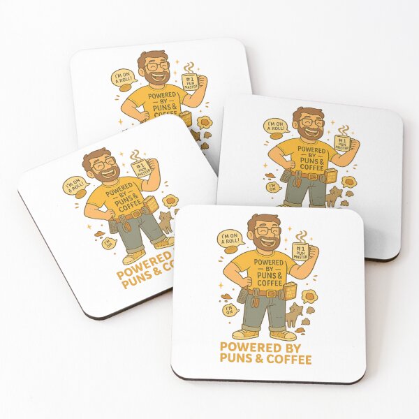 Item preview, Dad Joke Fuel – Pun-Loving Coffee Dad Cartoon designed and sold by Rushurban.