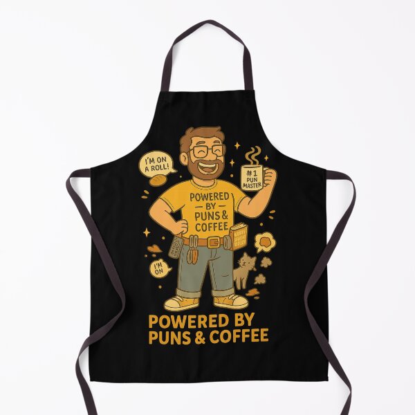 Item preview, Dad Joke Fuel – Pun-Loving Coffee Dad Cartoon designed and sold by Rushurban.