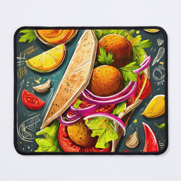 Item preview, Falafel Wrap Bursting with Flavorful Ingredients and Vibrant Sketches- Tribute to Plant-Based Food designed and sold by OlfactoART Studio.