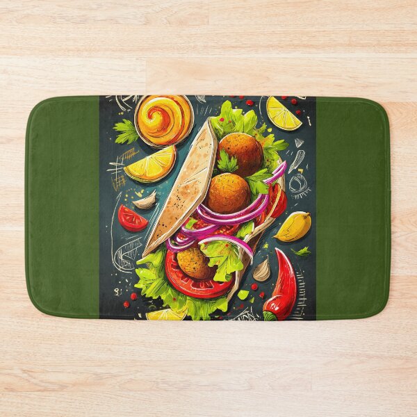 Item preview, Falafel Wrap Bursting with Flavorful Ingredients and Vibrant Sketches- Tribute to Plant-Based Food designed and sold by OlfactoART Studio.