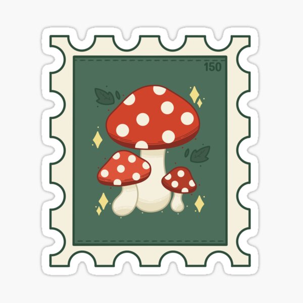 Item preview, Red Mushroom Stamp designed and sold by AppleCatNom.