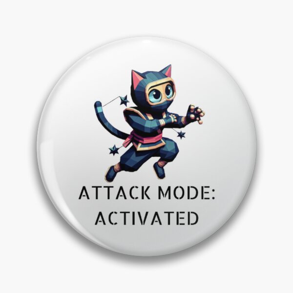 Item preview, Ninja Cat Attack Mode Activated designed and sold by SeeSquaredDesign.