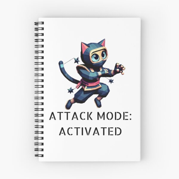 Item preview, Ninja Cat Attack Mode Activated designed and sold by SeeSquaredDesign.