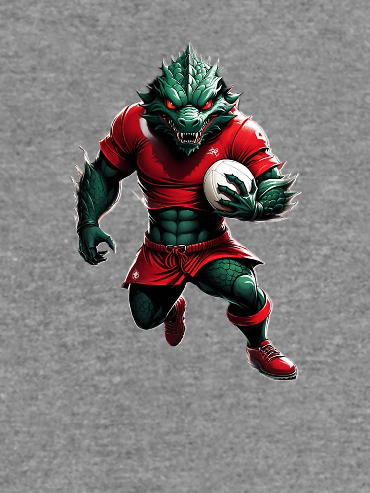Thumbnail 6 von 6, Leichter Pullover, Drachen-Rugby designt und verkauft von RAA-Logo-Image.