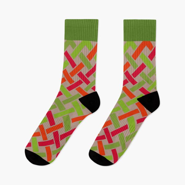 Item preview, Diagonal Knot Design with Red and Green Lines designed and sold by Tarjiart.
