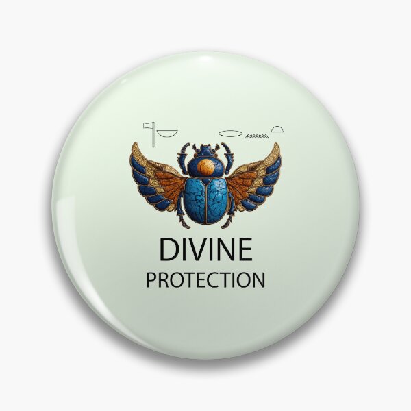Item preview, Divine Protection Scarab Amulet – Ancient Egyptian Hieroglyphic Symbol of Power  designed and sold by Rocky Mountain Artistry.