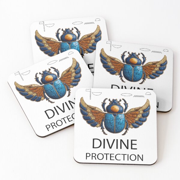 Item preview, Divine Protection Scarab Amulet – Ancient Egyptian Hieroglyphic Symbol of Power  designed and sold by Rocky Mountain Artistry.
