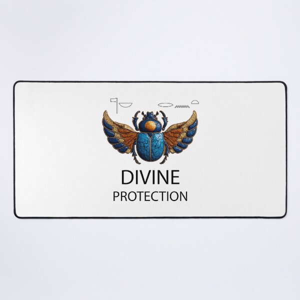 Item preview, Divine Protection Scarab Amulet – Ancient Egyptian Hieroglyphic Symbol of Power designed and sold by Rocky Mountain Artistry.