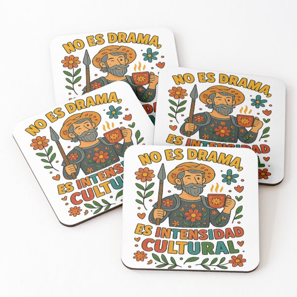 Item preview, No Es Drama, Es Intensidad Cultural | Don Quixote Folk Art Design designed and sold by Mi Clase Divertida.