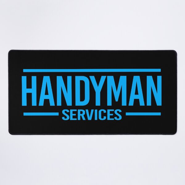 Item preview, HandyMan Service - Blue letters and black background designed and sold by rubenarocho.