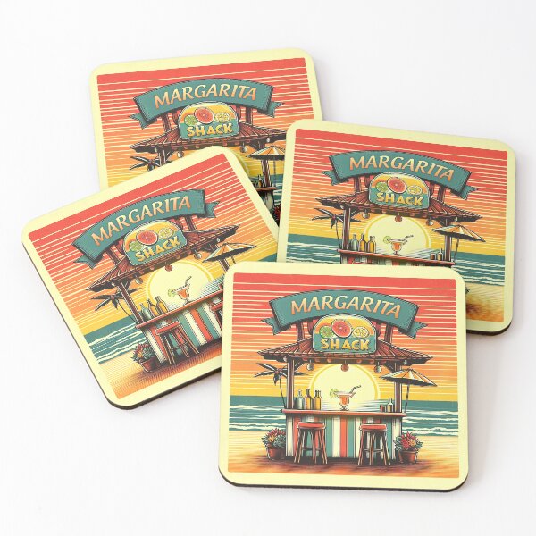 Item preview, Retro Margarita Beach Bar Shack designed and sold by ArtFactoryAI.