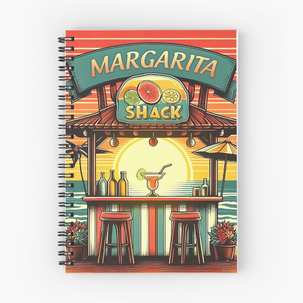 Item preview, Retro Margarita Beach Bar Shack designed and sold by ArtFactoryAI.