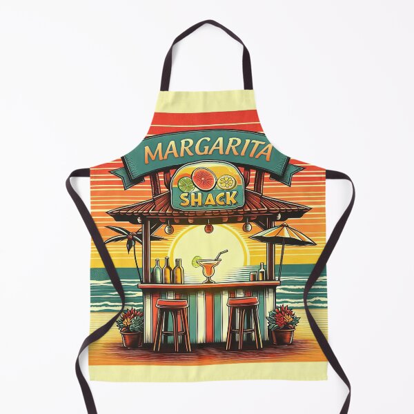 Item preview, Retro Margarita Beach Bar Shack designed and sold by ArtFactoryAI.
