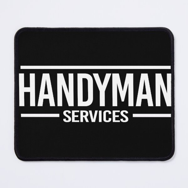 Item preview, Handyman Services - White letters and black background designed and sold by rubenarocho.