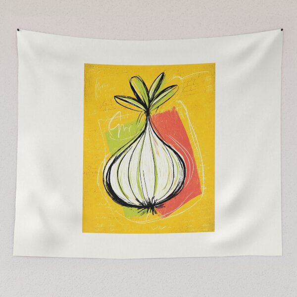 Item preview, Add Zest to Your Space - Bold Onion Art with Vibrant Yellow and Abstract Flair designed and sold by OlfactoART Studio.