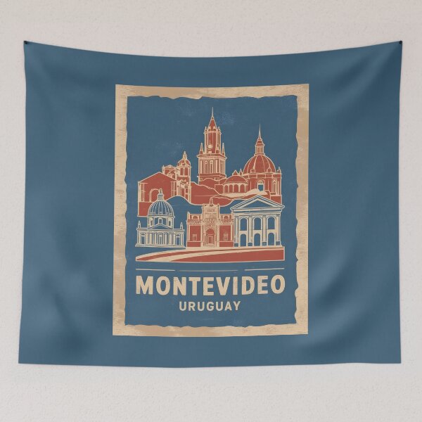 Item preview, A Vintage Travel Illustration of Montevideo - Uruguay designed and sold by GoodOldVintage.