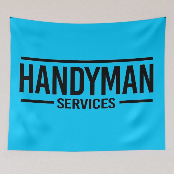 Item preview, HandyMan Services - Black and Blue Letters designed and sold by rubenarocho.