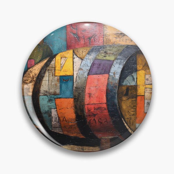 Item preview, Colorful Wine Barrel Harmony - Abstract Geometry Meets Vineyard Charm designed and sold by OlfactoART Studio.