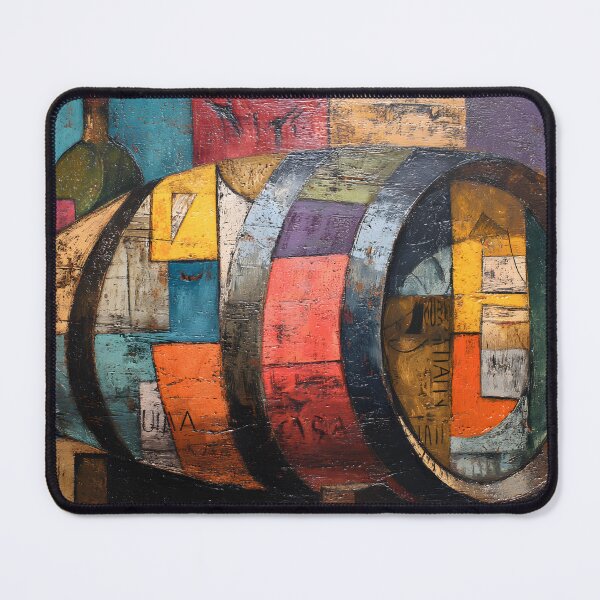 Item preview, Colorful Wine Barrel Harmony - Abstract Geometry Meets Vineyard Charm designed and sold by OlfactoART Studio.