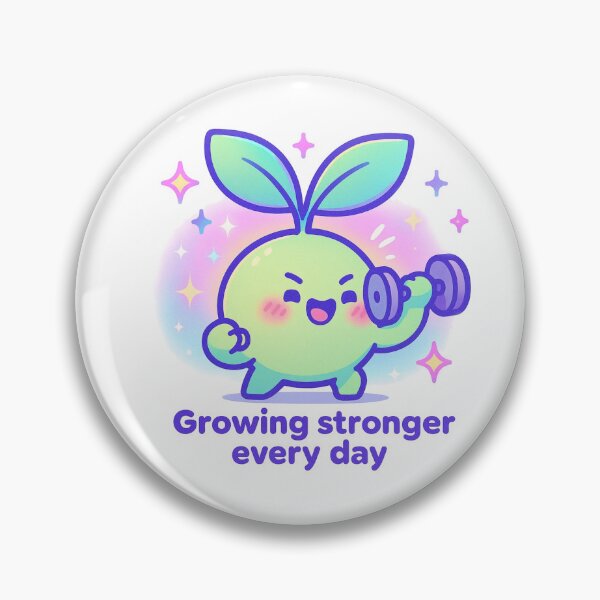 Item preview, Growing Stronger Every Day – Motivational Sprout Shirt, Vaporwave Cute Fitness Design designed and sold by LEO Vaporwave.