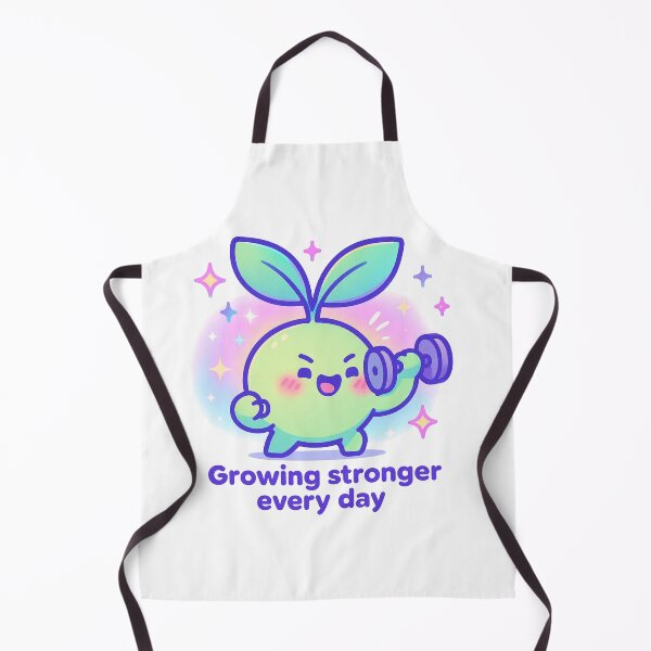 Item preview, Growing Stronger Every Day – Motivational Sprout Shirt, Vaporwave Cute Fitness Design designed and sold by LEO Vaporwave.