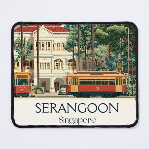Item preview, Serangoon Poster – Mosque & Neighborhood Greenery designed and sold by TuncGK.