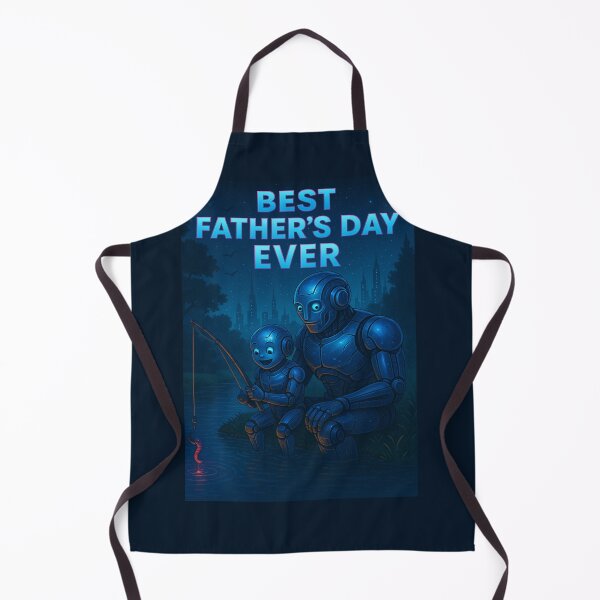 Item preview, Robot Dad & Son Fishing" designed and sold by Kimmy and Zamiah Art.