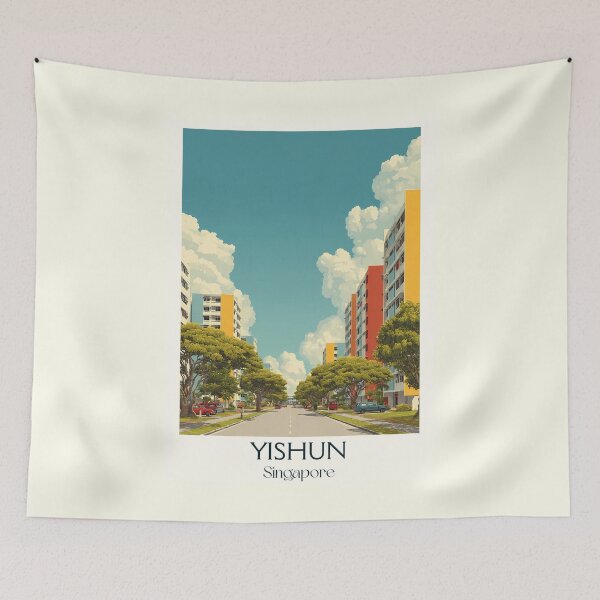 Item preview, Yishun Poster – HDB Towers & Open Sky Moments designed and sold by TuncGK.