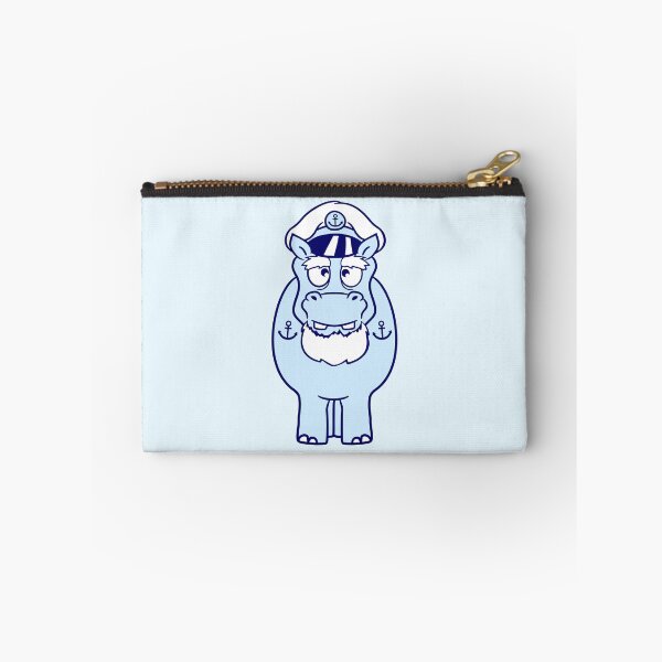 Item preview, Funny Hippo Captain Sails Cute Cartoon Comic designed and sold by shirt-o-mat.