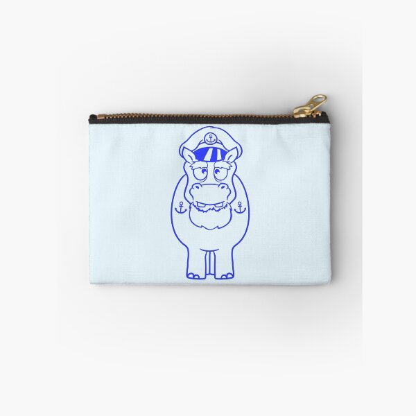 Item preview, Funny Hippo Captain Sails Cute Cartoon Comic designed and sold by shirt-o-mat.