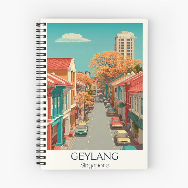 Item preview, Geylang Poster – Historic Shophouses & Afternoon Glow designed and sold by TuncGK.