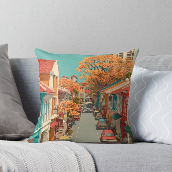 Item preview, Geylang Poster – Historic Shophouses & Afternoon Glow designed and sold by TuncGK.