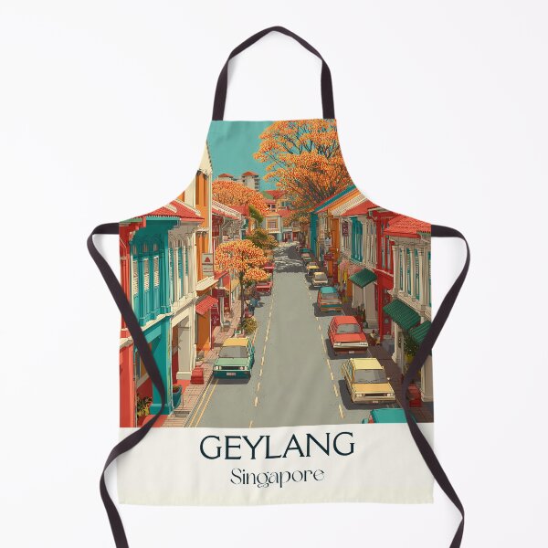Item preview, Geylang Poster – Historic Shophouses & Afternoon Glow designed and sold by TuncGK.