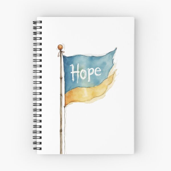 Item preview, Watercolor Hope Flag – Symbol of Peace and Strength designed and sold by Mendzmeile.