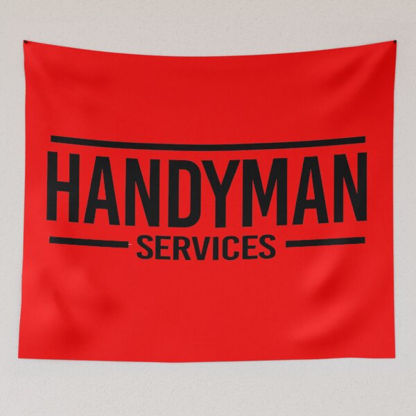 Item preview, HandyMan Services - Black and Red Letters designed and sold by rubenarocho.