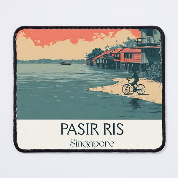 Item preview, Pasir Ris Poster – Coastal Calm & Coral Sky designed and sold by TuncGK.