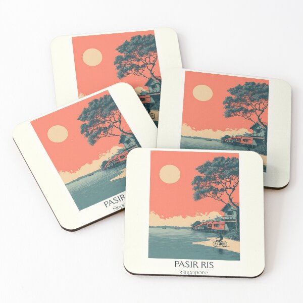 Item preview, Pasir Ris Poster – Coastal Calm & Coral Sky designed and sold by TuncGK.