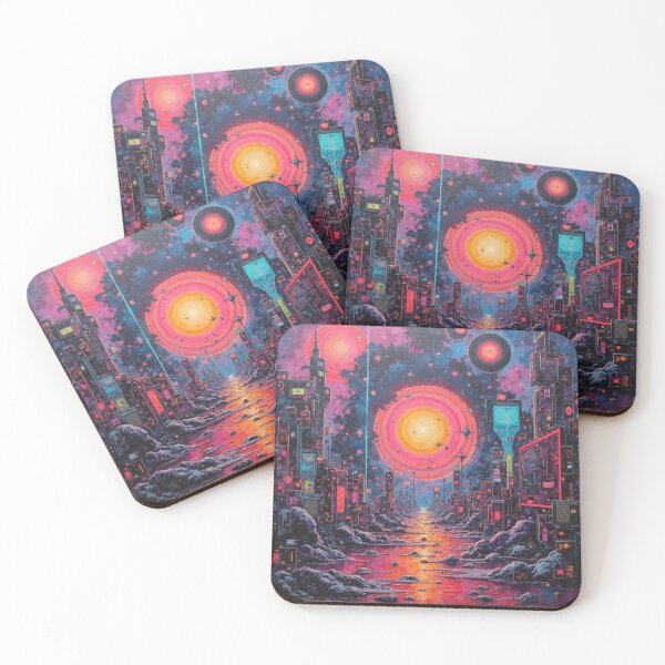 Item preview, Abstract Star City of Cosmic Reflections designed and sold by JonelleTshirts.