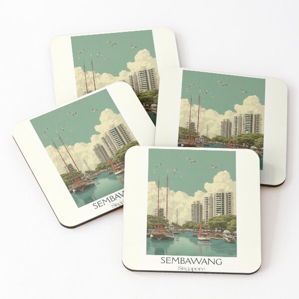 Item preview, Sembawang Poster – Boats, HDBs & Open Horizon designed and sold by TuncGK.