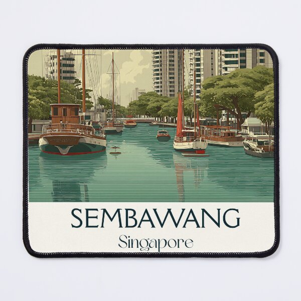 Item preview, Sembawang Poster – Boats, HDBs & Open Horizon designed and sold by TuncGK.