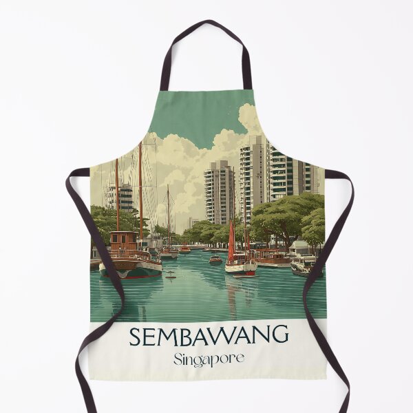 Item preview, Sembawang Poster – Boats, HDBs & Open Horizon designed and sold by TuncGK.