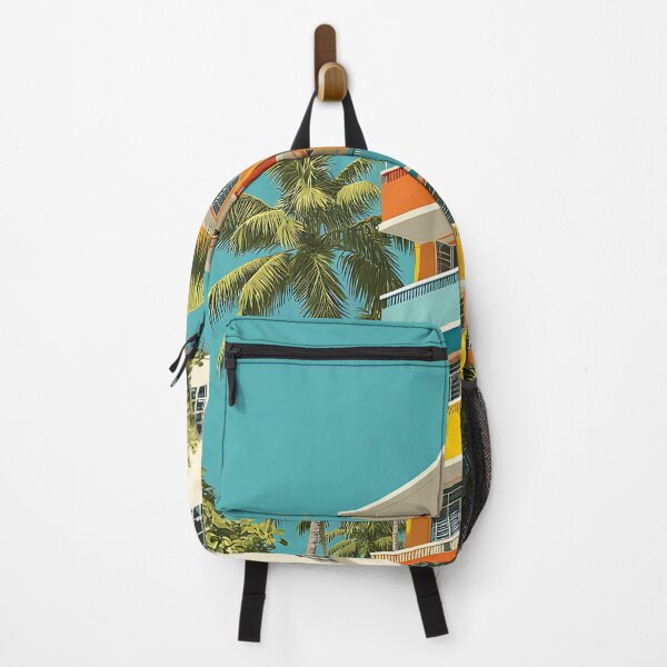 Item preview, Tiong Bahru Poster – Art Deco Flats & Tropical Palms designed and sold by TuncGK.