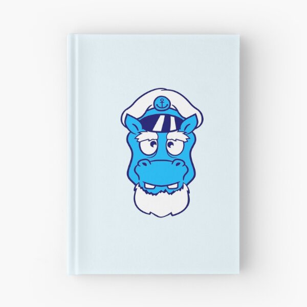 Item preview, Funny Hippo Captain Sails Cute Cartoon Comic designed and sold by shirt-o-mat.