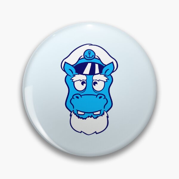 Item preview, Funny Hippo Captain Sails Cute Cartoon Comic designed and sold by shirt-o-mat.