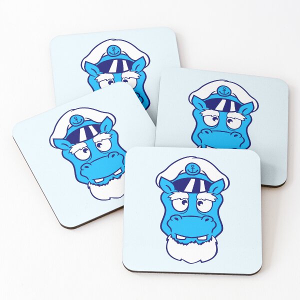 Item preview, Funny Hippo Captain Sails Cute Cartoon Comic designed and sold by shirt-o-mat.