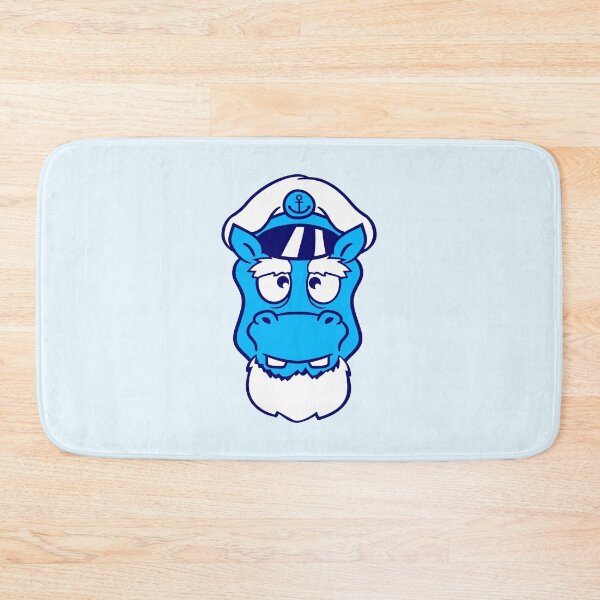 Item preview, Funny Hippo Captain Sails Cute Cartoon Comic designed and sold by shirt-o-mat.