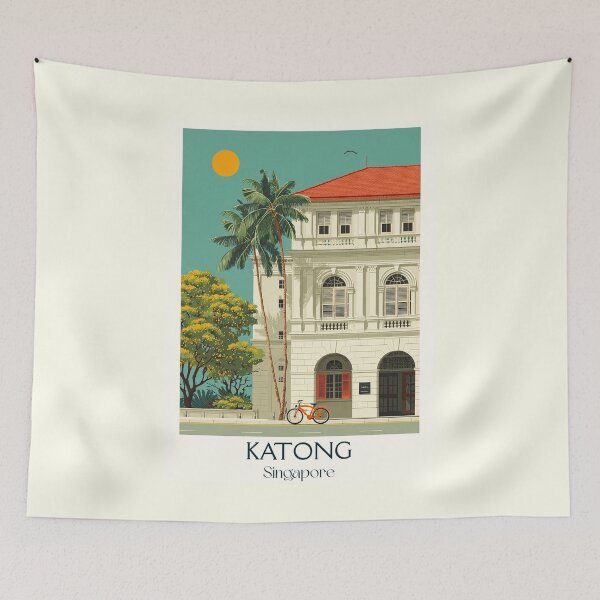 Item preview, Katong Poster – Peranakan House & Sunlit Simplicity designed and sold by TuncGK.